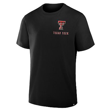 Men's Fanatics Black Texas Tech Red Raiders Quad Legacy T-Shirt