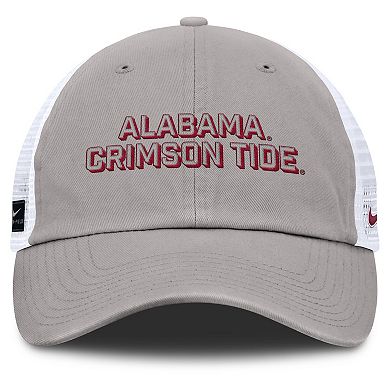 Men's Nike Gray Alabama Crimson Tide 2025 Gameday On-Field Club Adjustable Trucker Hat