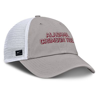 Men's Nike Gray Alabama Crimson Tide 2025 Gameday On-Field Club Adjustable Trucker Hat