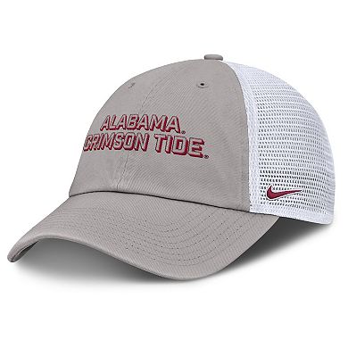 Men's Nike Gray Alabama Crimson Tide 2025 Gameday On-Field Club Adjustable Trucker Hat
