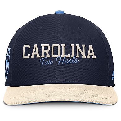 Men's Nike Navy/Cream North Carolina Tar Heels Pro Legacy Script Snapback Hat