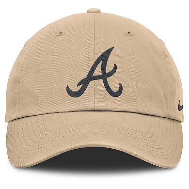 Men's Nike Khaki Atlanta Braves Club Adjustable Hat