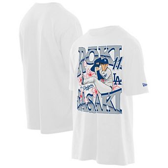 Men's New Era Roki Sasaki White Los Angeles Dodgers Player T-Shirt