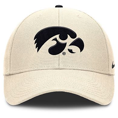 Men's Nike Natural Iowa Hawkeyes Rise Primetime Performance Trucker Adjustable Hat