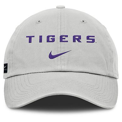 Men's Nike Gray LSU Tigers 2025 On-Field Gameday Club Adjustable Hat