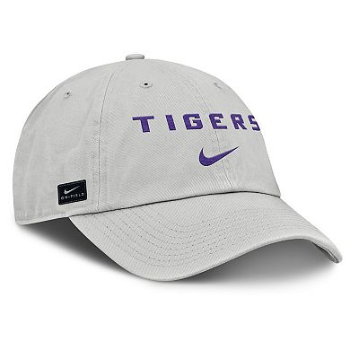 Men's Nike Gray LSU Tigers 2025 On-Field Gameday Club Adjustable Hat