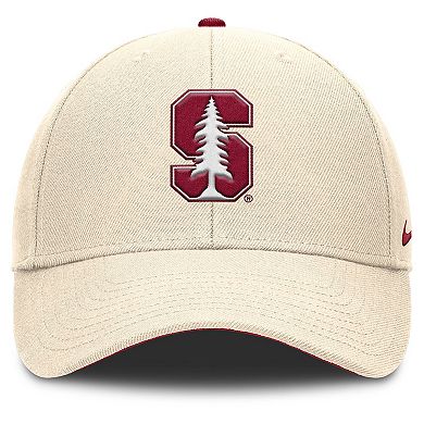 Men's Nike Natural Stanford Cardinal Rise Primetime Performance Trucker Adjustable Hat