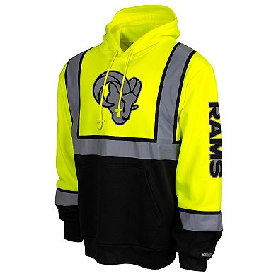 Men's Yellow Los Angeles Rams High-Visibility Safety Hooded Sweatshirt