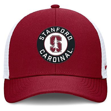 Men's Nike Cardinal/White Stanford Cardinal Rise Primetime Performance Trucker Adjustable Hat