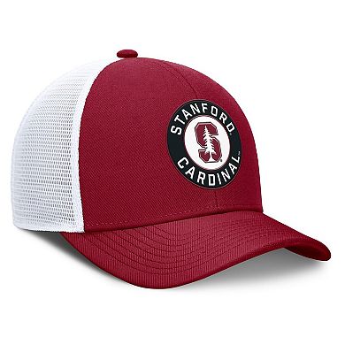 Men's Nike Cardinal/White Stanford Cardinal Rise Primetime Performance Trucker Adjustable Hat