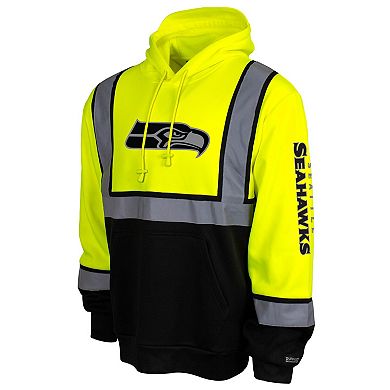 Men's Yellow Seattle Seahawks High-Visibility Safety Hooded Sweatshirt