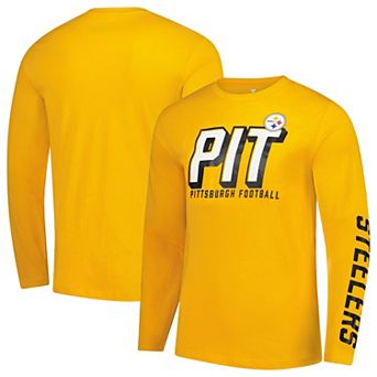 Men's Fanatics Gold Pittsburgh Steelers Long Sleeve T-Shirt