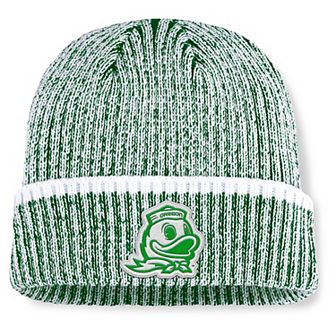 Men's Fanatics Green/White Oregon Ducks Haze Cuffed Knit Hat
