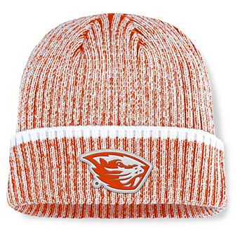 Men's Fanatics Orange/White Oregon State Beavers Haze Cuffed Knit Hat