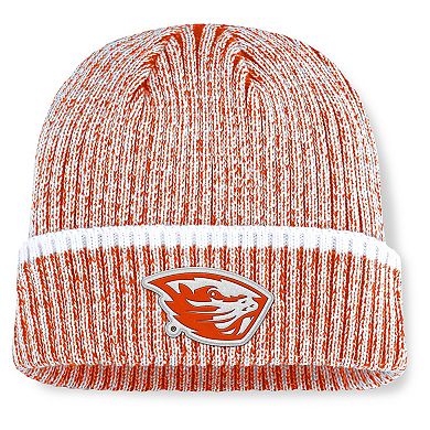 Men's Fanatics Orange/White Oregon State Beavers Haze Cuffed Knit Hat