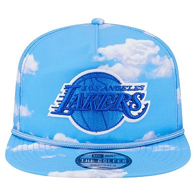 Men's New Era Light Blue Los Angeles Lakers Head in the Clouds Golfer Rope Adjustable Hat