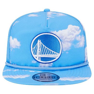 Men's New Era Light Blue Golden State Warriors Head in the Clouds Golfer Rope Adjustable Hat