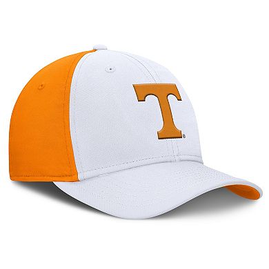 Men's Nike White/Tennessee Orange Tennessee Volunteers 2025 Sideline Rise Local Performance Flex Hat