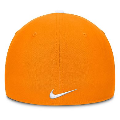 Men's Nike White/Tennessee Orange Tennessee Volunteers 2025 Sideline Rise Local Performance Flex Hat