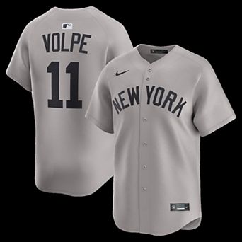 Men's Nike Anthony Volpe Gray New York Yankees Road Limited Player Jersey
