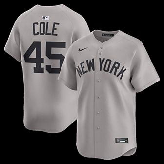 Men's Nike Gerrit Cole Gray New York Yankees Road Limited Player Jersey