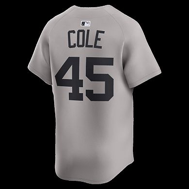 Men's Nike Gerrit Cole Gray New York Yankees Road Limited Player Jersey