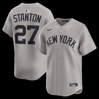 Men's Nike Giancarlo Stanton Gray New York Yankees Road Limited Jersey
