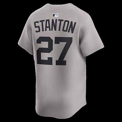 Men's Nike Giancarlo Stanton Gray New York Yankees Road Limited Jersey