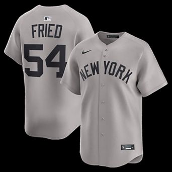 Men's Nike Max Fried Gray New York Yankees Road Limited Player Jersey