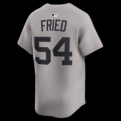 Men's Nike Max Fried Gray New York Yankees Road Limited Player Jersey
