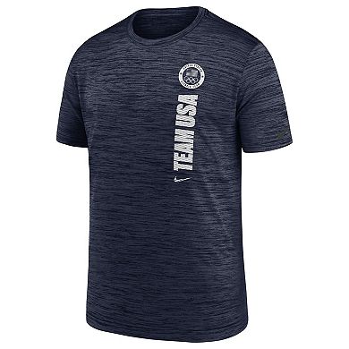 Youth Nike Navy Team USA Velocity Team Issue Performance T-Shirt