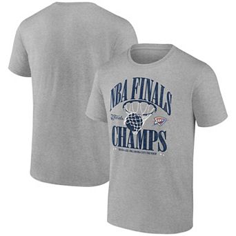 Men's Fanatics Steel Oklahoma City Thunder 2025 NBA Finals Champions Fade Away Retro T-Shirt