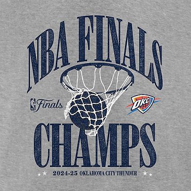 Men's Fanatics Steel Oklahoma City Thunder 2025 NBA Finals Champions Fade Away Retro T-Shirt