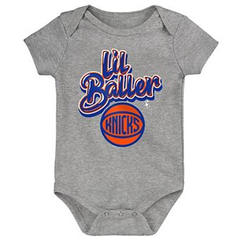 Infant Outerstuff Gray New York Knicks Lil Baller Bodysuit