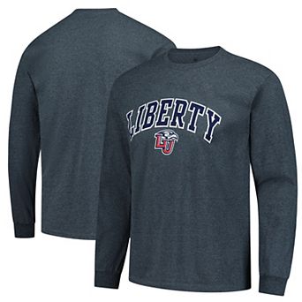 Men's Heather Charcoal Liberty Flames Basic Long Sleeve T-Shirt