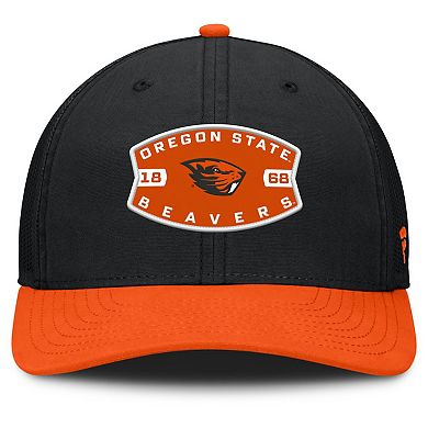 Men's Fanatics Black/Orange Oregon State Beavers Adapt Adjustable Trucker Hat