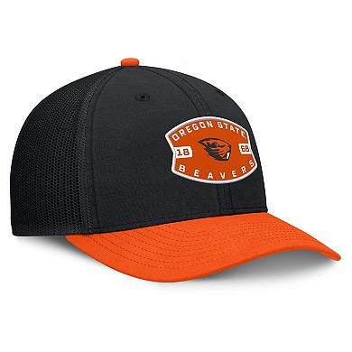 Men's Fanatics Black/Orange Oregon State Beavers Adapt Adjustable Trucker Hat