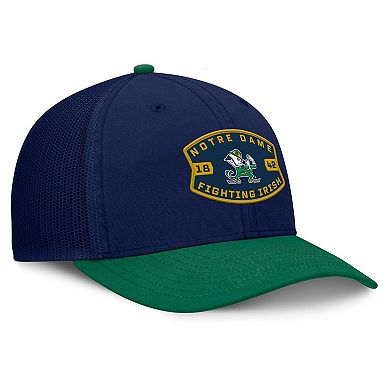 Men's Fanatics Navy/Kelly Green Notre Dame Fighting Irish Adapt Adjustable Trucker Hat