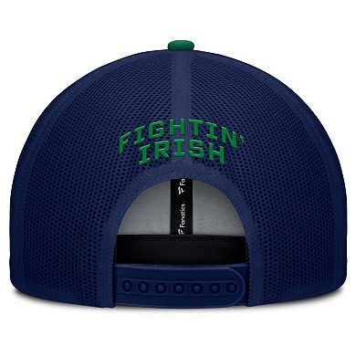 Men's Fanatics Navy/Kelly Green Notre Dame Fighting Irish Adapt Adjustable Trucker Hat
