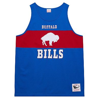 Men's Mitchell & Ness Royal Buffalo Bills Retro Colorblock Tank Top