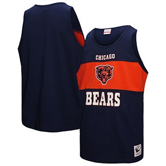 Men's Mitchell & Ness Navy Chicago Bears Retro Colorblock Tank Top