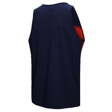 Men's Mitchell & Ness Navy Chicago Bears Retro Colorblock Tank Top