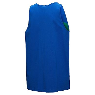Men's Mitchell & Ness Royal Seattle Seahawks Retro Colorblock Tank Top