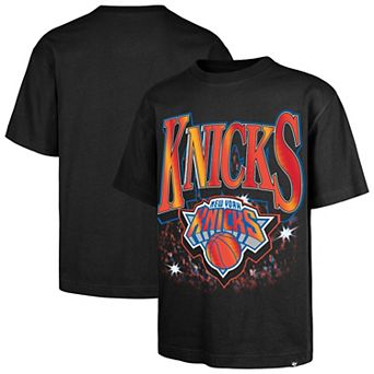 Men's '47 Black New York Knicks Past Champs Collection Flashbulb Foundation T-Shirt