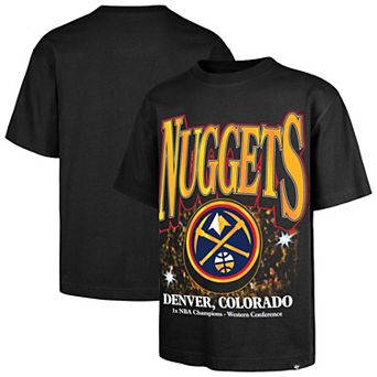 Men's '47 Black Denver Nuggets Past Champs Collection Flashbulb Foundation T-Shirt