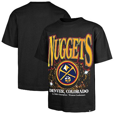 Men's '47 Black Denver Nuggets Past Champs Collection Flashbulb Foundation T-Shirt