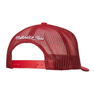 Men's Mitchell & Ness White/Red Detroit Red Wings Gridlock Trucker Adjustable Hat