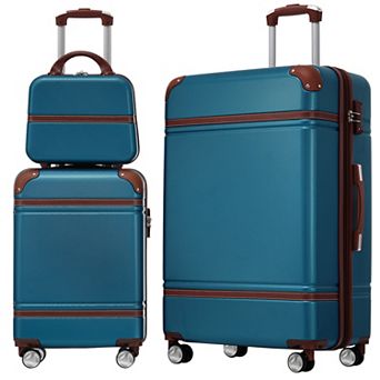 Merax 3 pc Hardshell Luggage Set (20"+28" + Cosmetic Case) TSA Lock Lightweight Spinner Suitcase