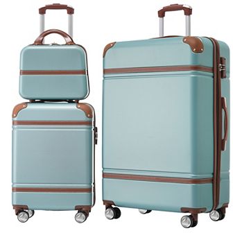 Merax 3 pc Hardshell Luggage Set (20"+28" + Cosmetic Case) TSA Lock Lightweight Spinner Suitcase