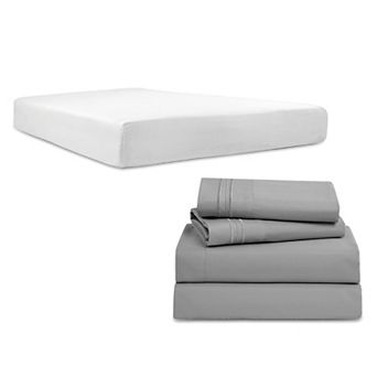 Nestl 8" Green Tea Memory Foam Mattress with 4 pc Deep Pocket Bed Sheets